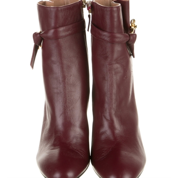 TODAY ONLY SALE! DVF Burgundy Leather Ankle Boots - Picture 6 of 8